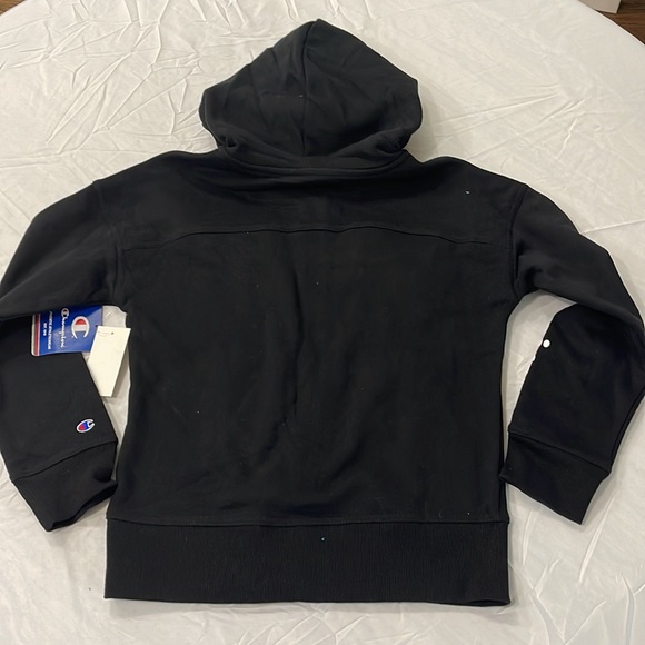 Champion Big Girls C Logo and Sleeve Hit with Fleece Full Zip Hoodie - Picture 5 of 6